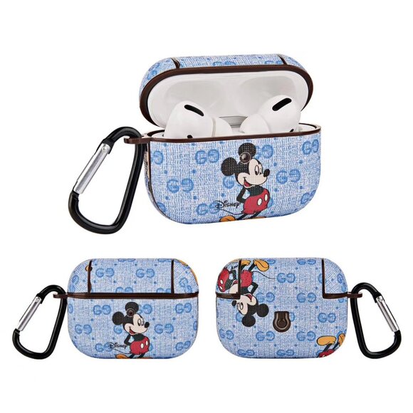 Airpods Pro Blue Mickey Mouse Style Case With Holder - Picture 1 of 1